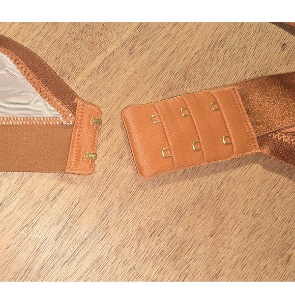 THIRD LOVE XL triangle wireless bralette ginger shadow stripe - Picture 4 of 4